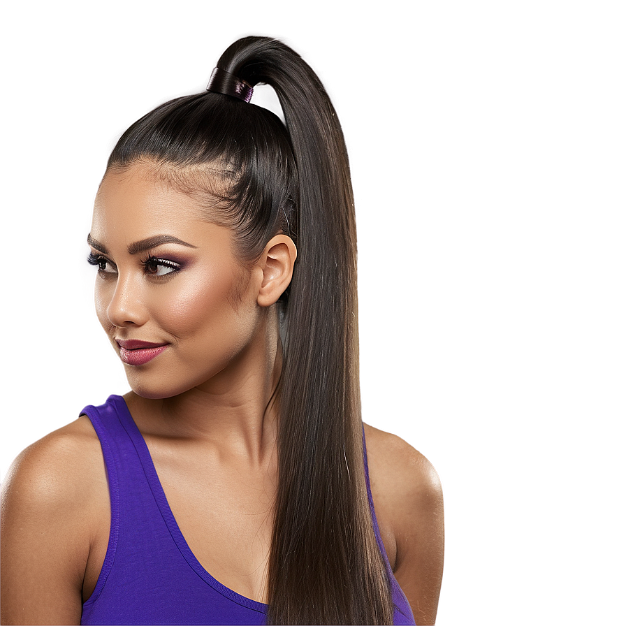 Download Sleek Ponytail Long Hair Png Djq11 | Wallpapers.com