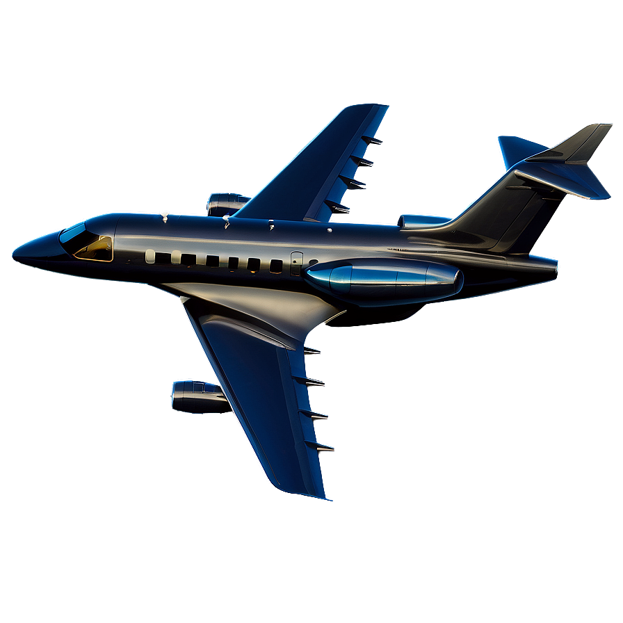 Sleek Private Jet Png 06122024 PNG