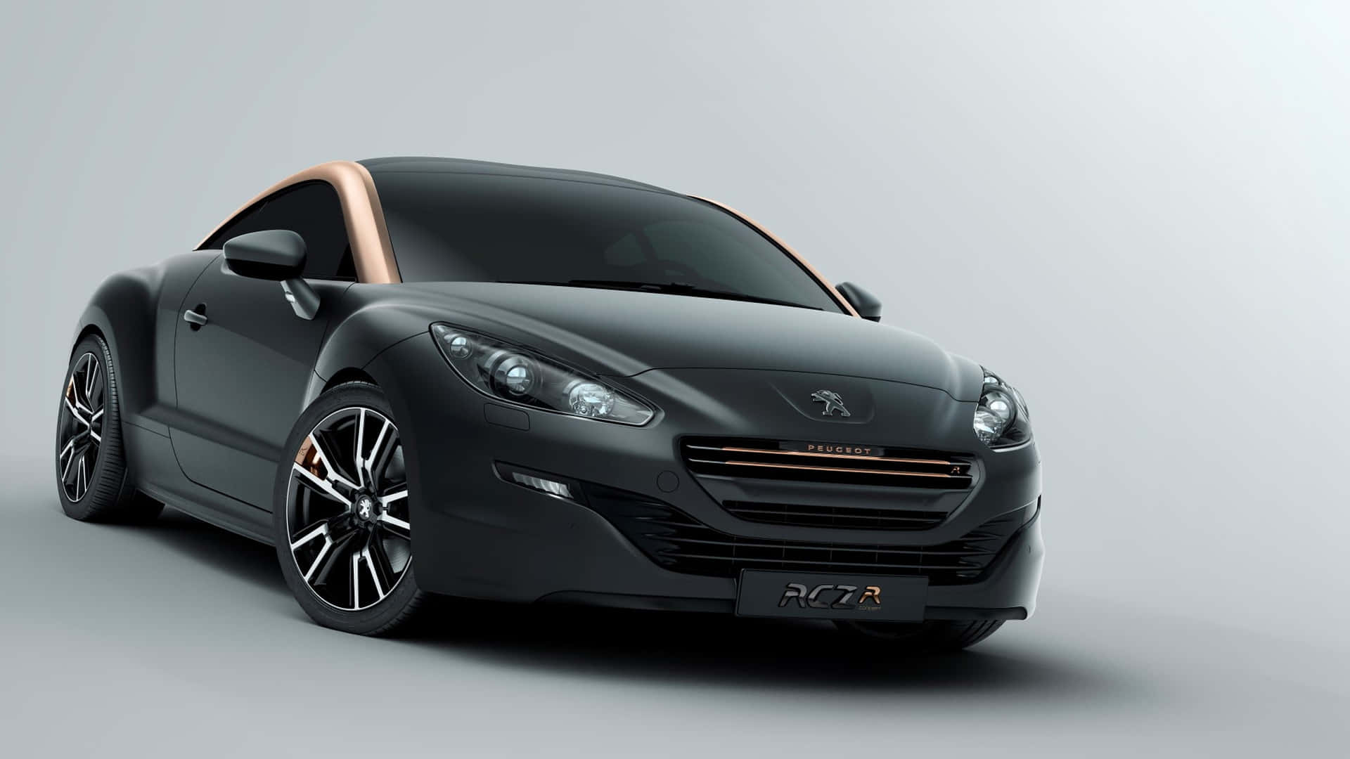 Sleek Red Peugeot Rcz Against A Scenic Backdrop Wallpaper