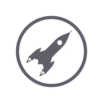 Sleek Rocket Icon Graphic PNG