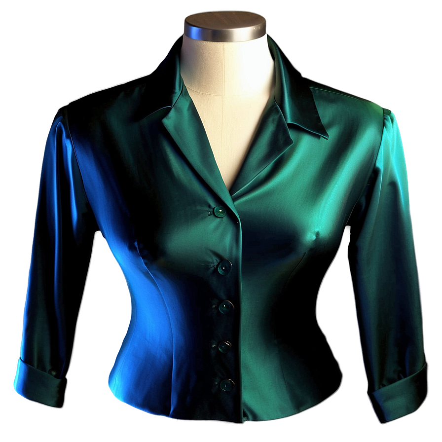 Sleek Silk Blouse Png 06242024 PNG