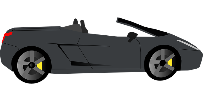 Sleek Sports Car Vector Illustration PNG
