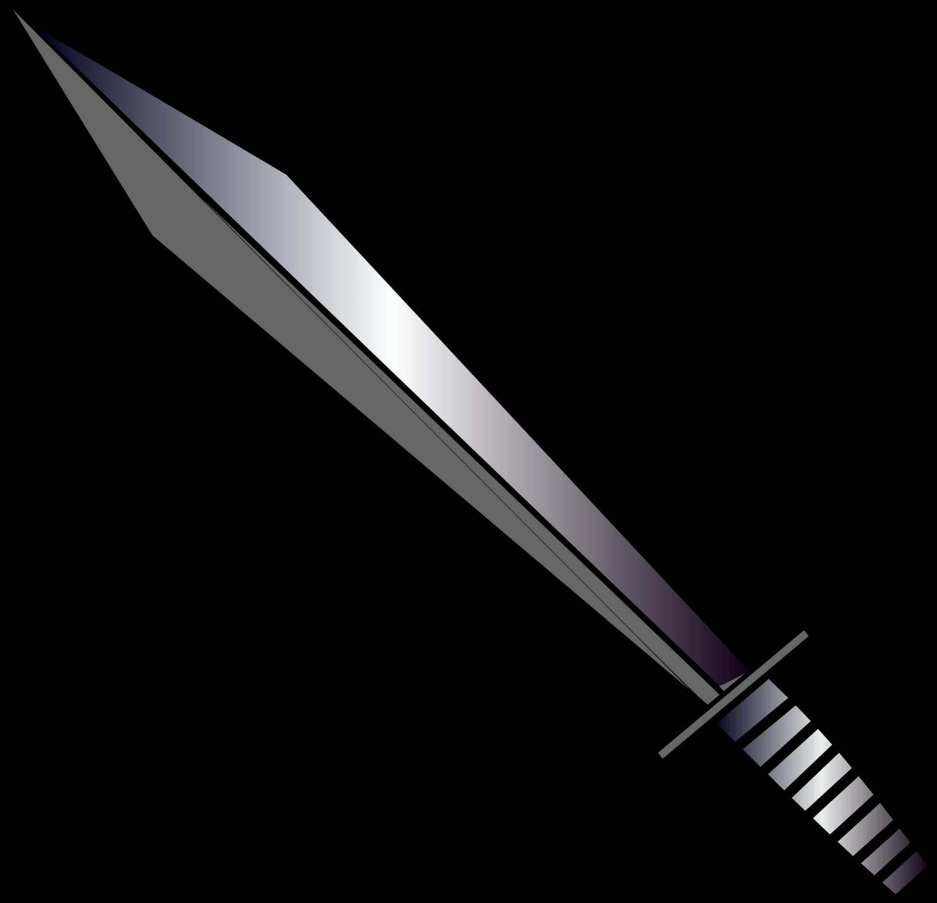 Sleek Steel Sword Illustration PNG