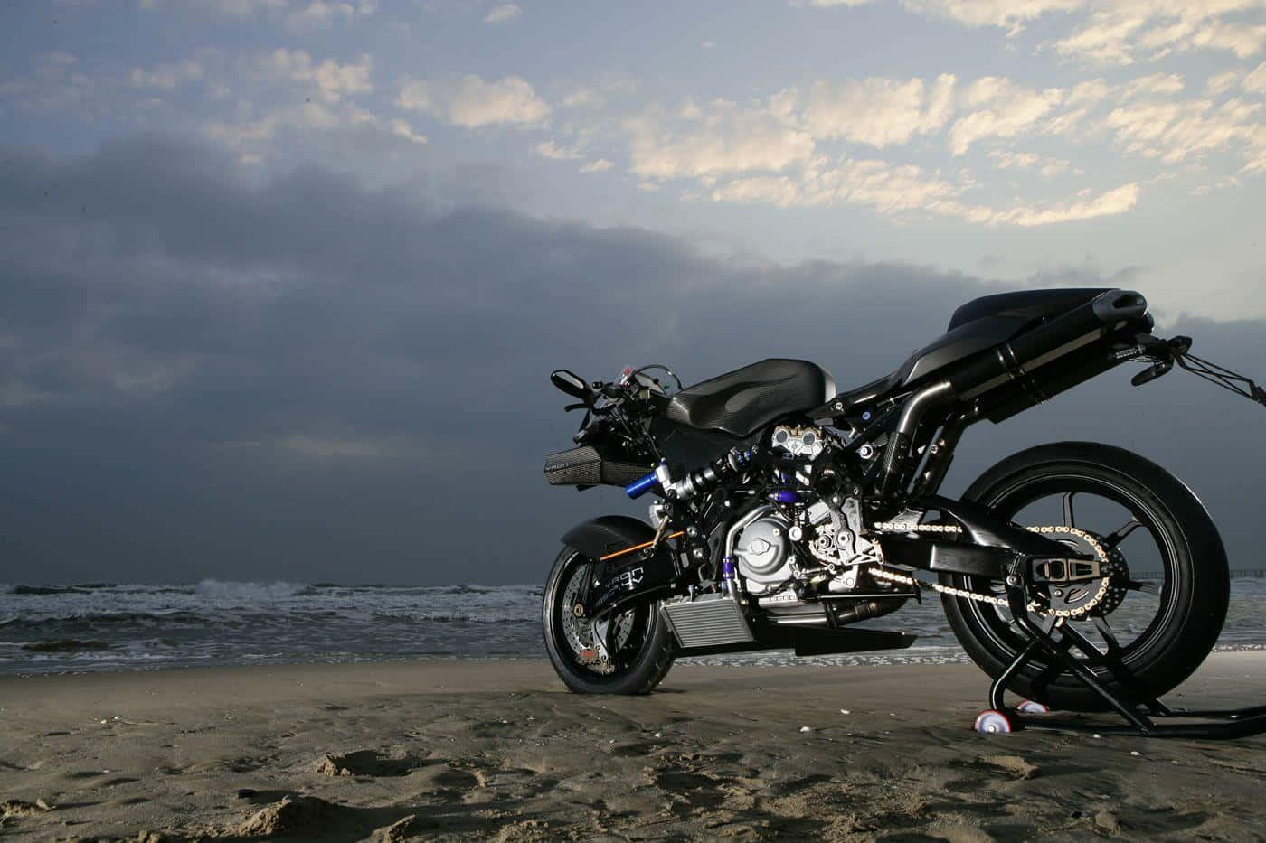 Sleek Vyrus Motorcycle On The Open Road Wallpaper