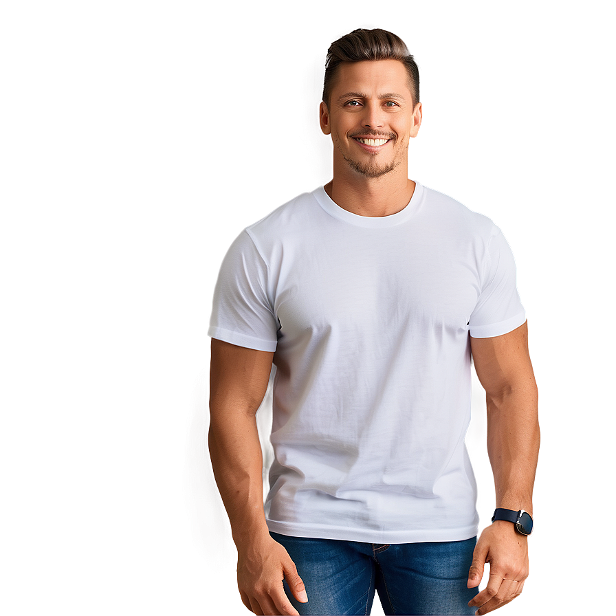 Sleek White T-shirt Mockup Png Mbt42 PNG