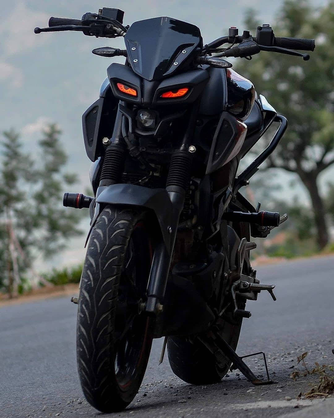 Sleek Yamaha Mt 15 Motorcycle In Action Wallpaper