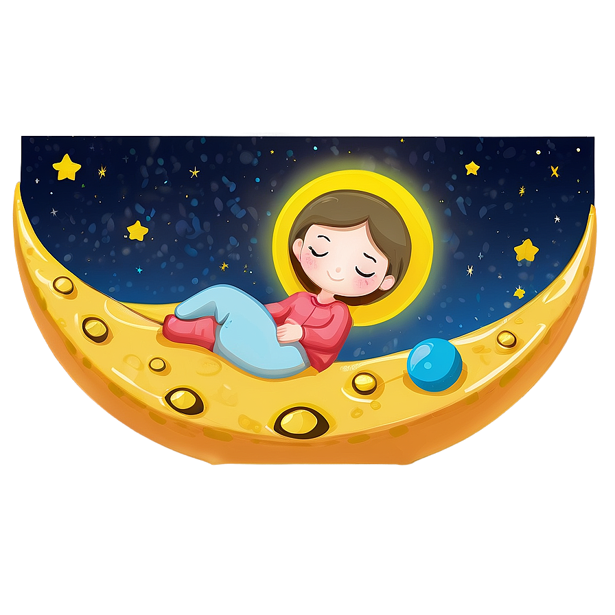 Sleep On Moon Png Sxk PNG