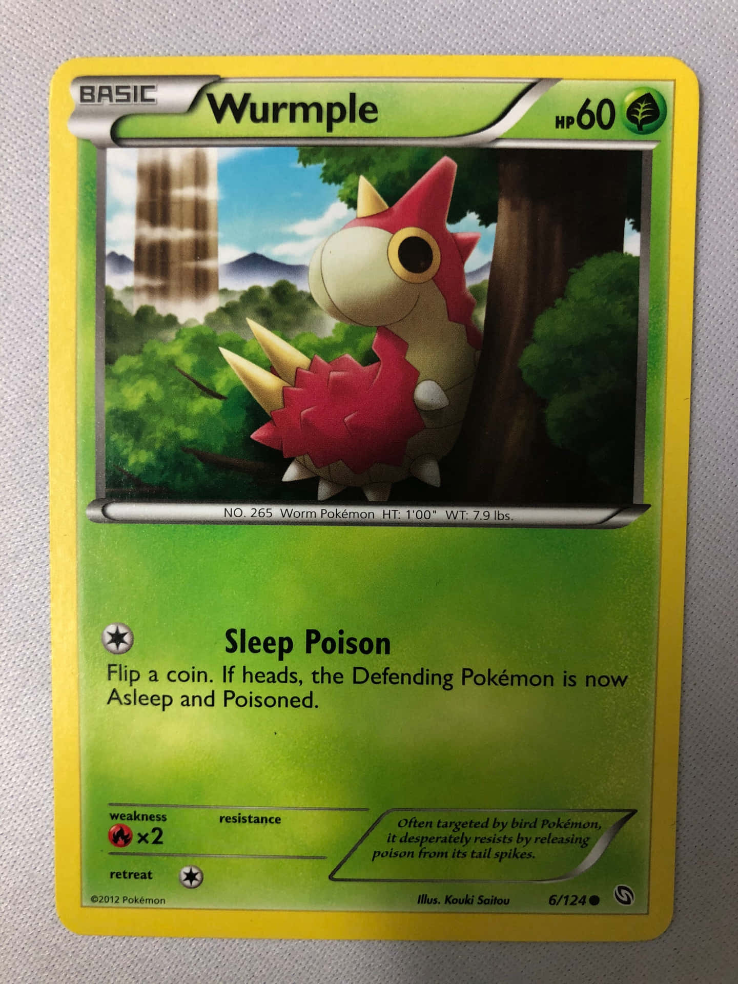 Sleep Poison Pokémon Card Of Wurmple Wallpaper