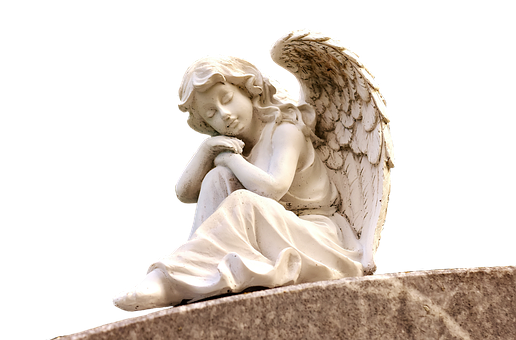Sleeping Angel Statue PNG