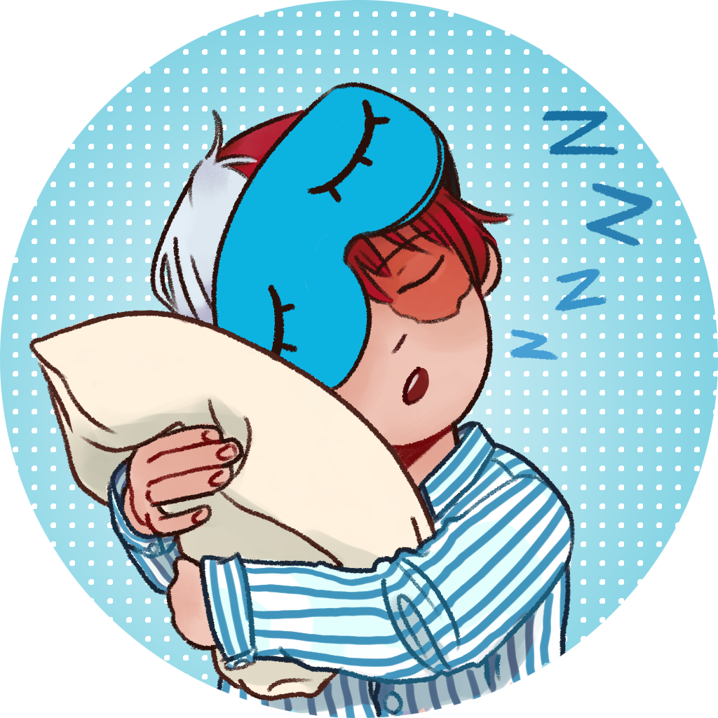 Sleeping Animated Characterwith Sleep Mask PNG