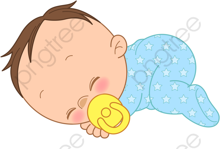Sleeping Baby Cartoon Clipart PNG