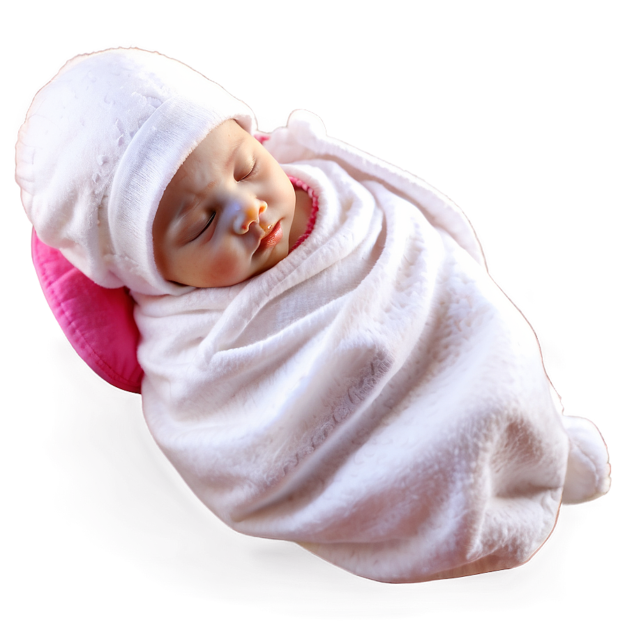 Sleeping Baby Girl Silhouette Png 06122024 PNG