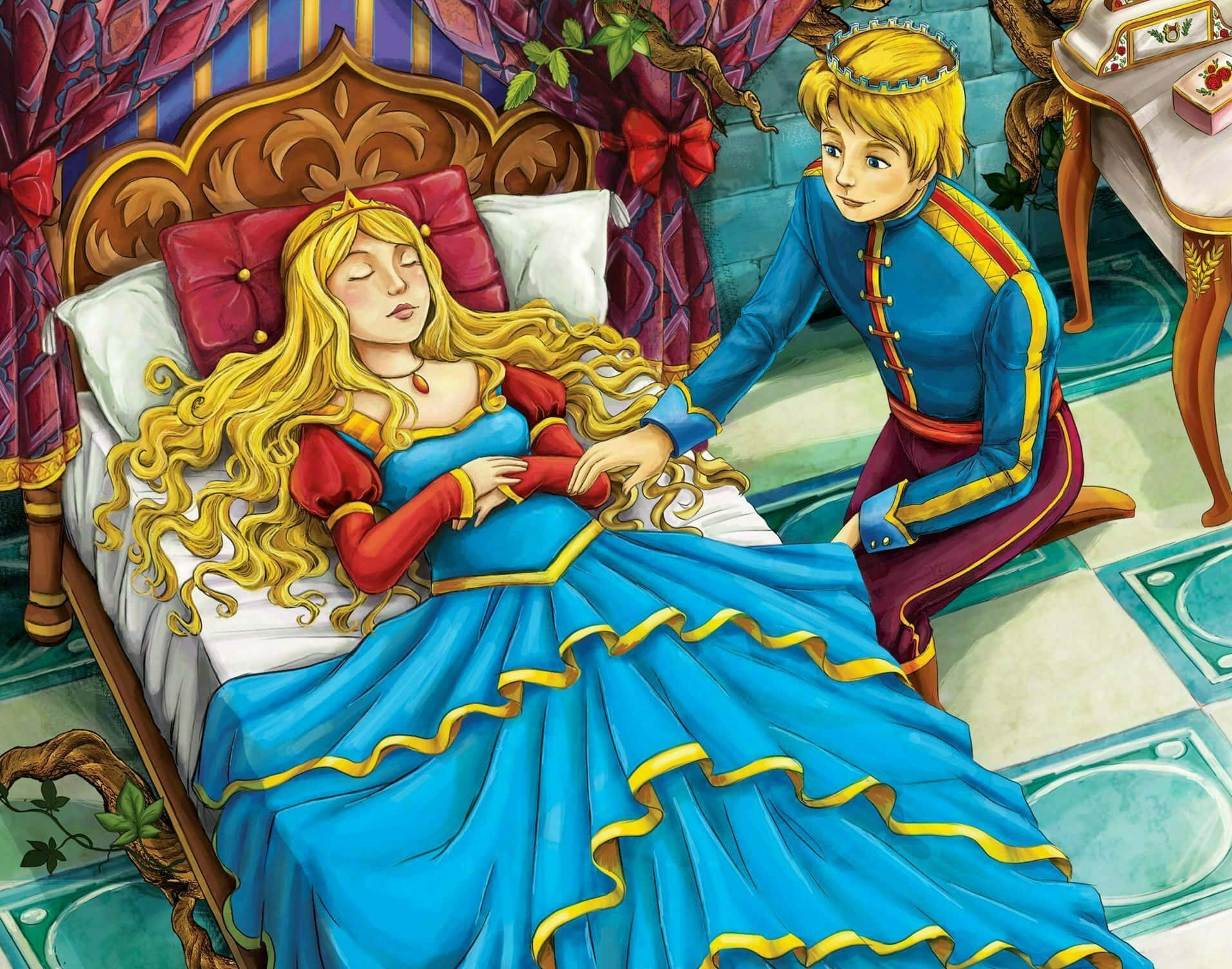 Enchanted Scene from Sleeping Beauty Wallpaper