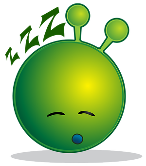 Sleeping Cartoon Alien PNG