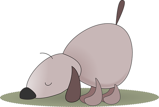 Sleeping Cartoon Dog PNG