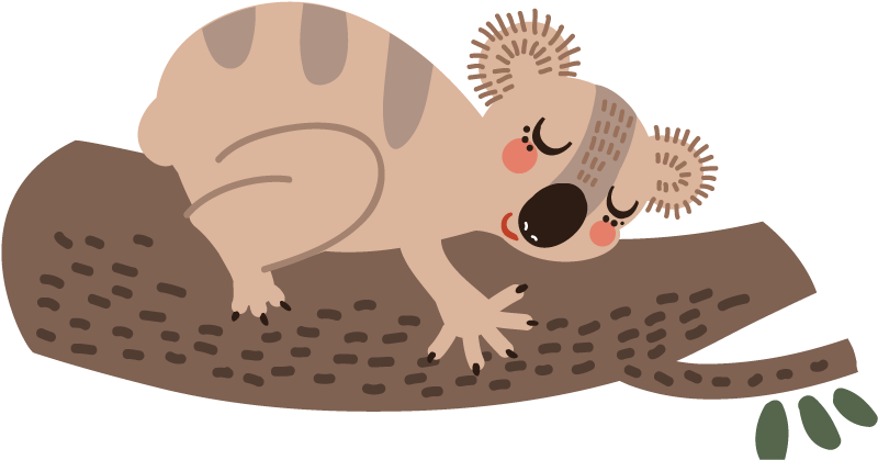 Sleeping Cartoon Wombat PNG