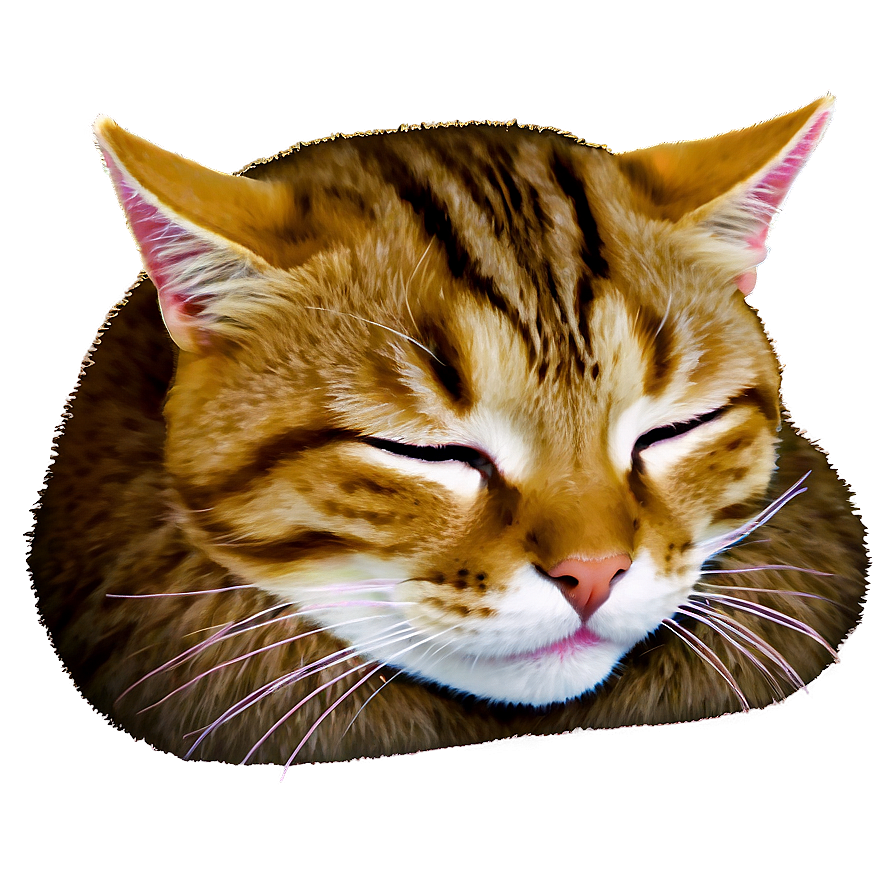 Sleeping Cat Face Png Psp PNG
