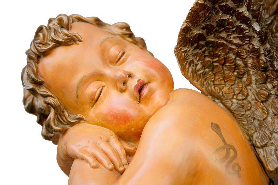 Sleeping Cherub Sculpture PNG