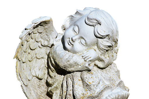 Sleeping Cherub Statue PNG