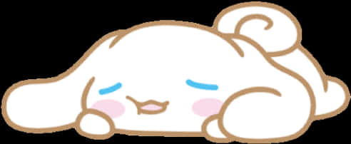 Sleeping Cinnamoroll Cute Sanrio Character PNG