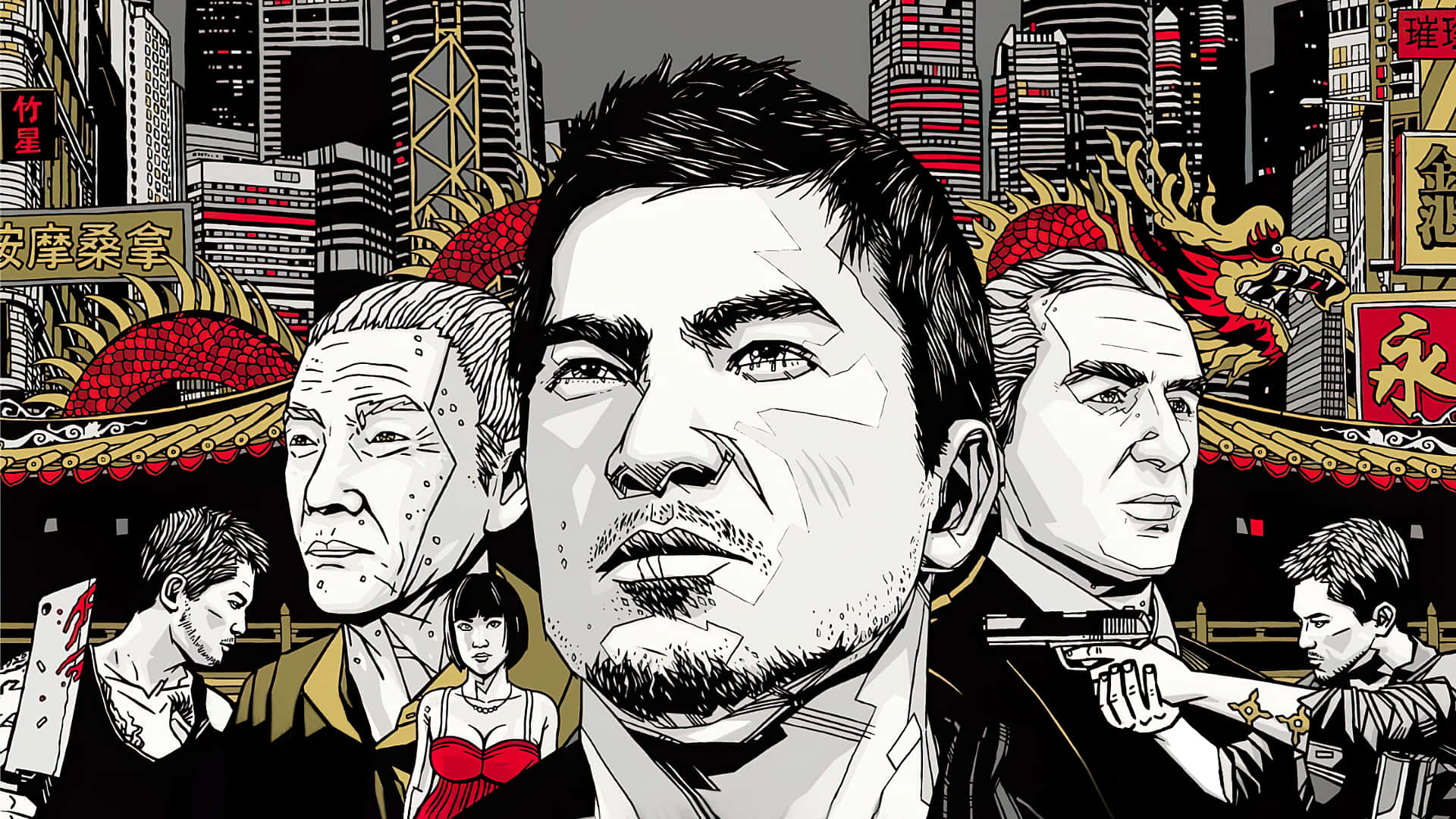 Tage undercover med Wei Shen og oplev den spændende kriminelle verden i Hong Kong og Shanghai i Sleeping Dogs 2. Wallpaper