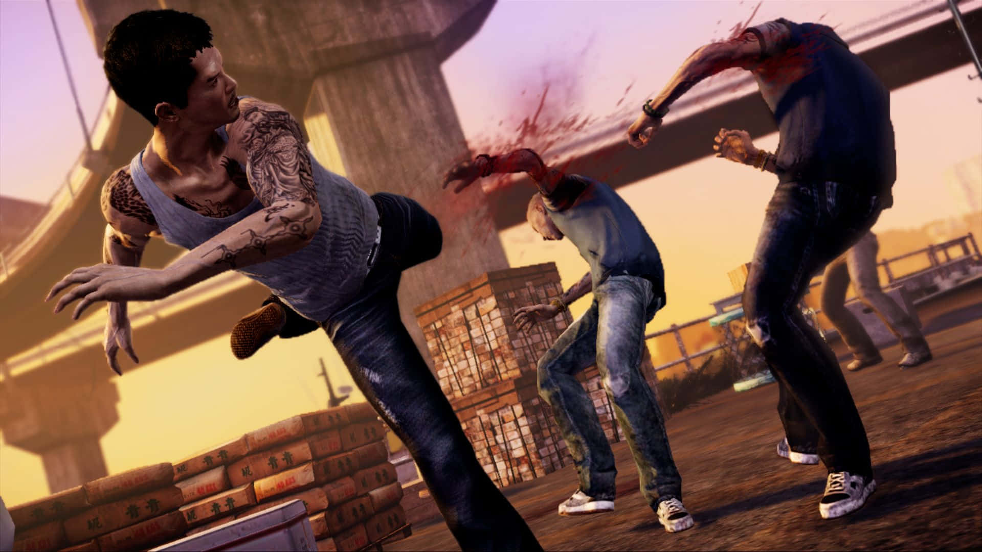 Einegruppe Von Menschen Kämpft In Einem Videospiel. Wallpaper