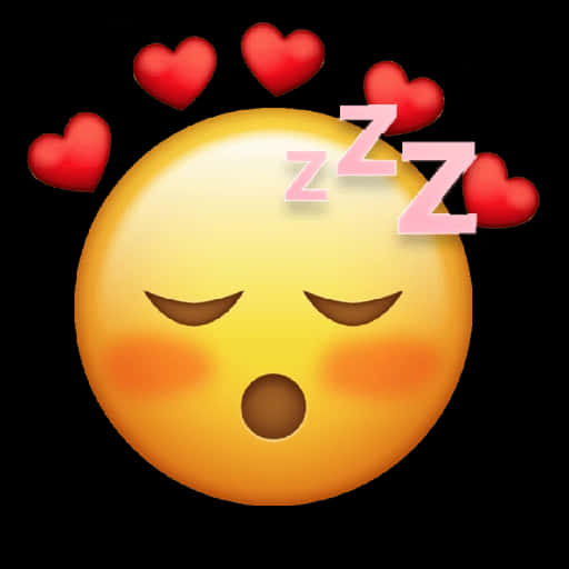 Sleeping Facewith Hearts Emoji PNG