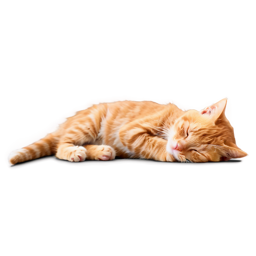 Sleeping Ginger Cat Png 17 PNG