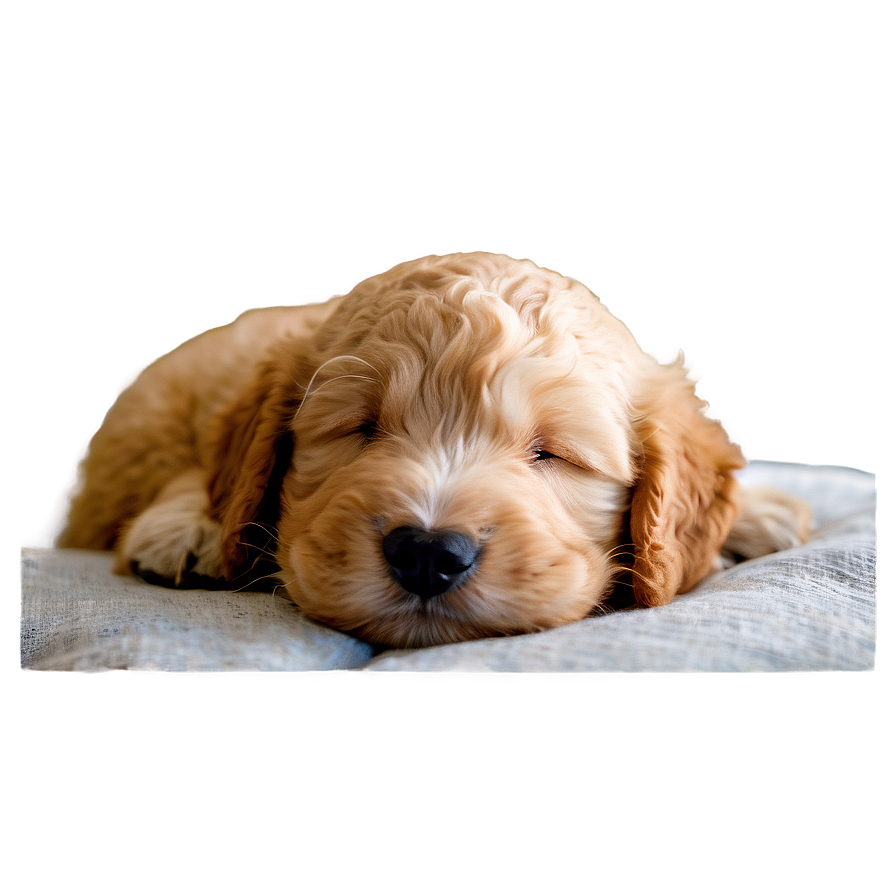 Sleeping Goldendoodle Puppy Png Vev PNG