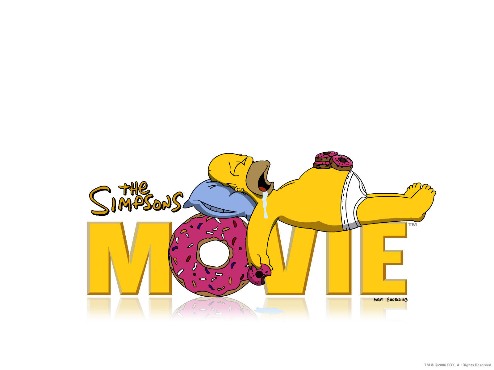 Sleeping Homer On The Simpsons Movie Poster Wallpaper
