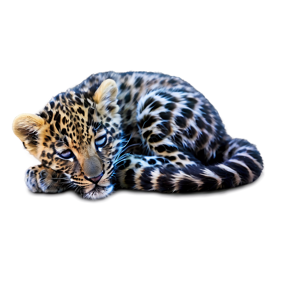 Download Sleeping Leopard Cub Png 06112024