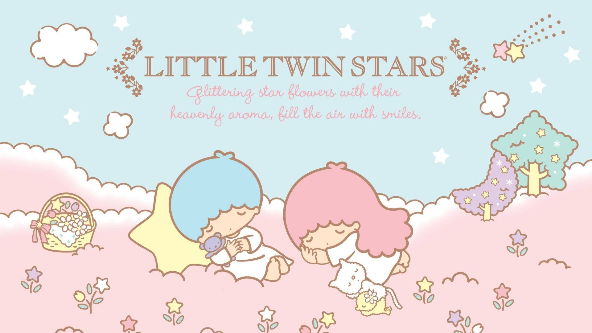 Sleeping Little Twin Stars Wallpaper