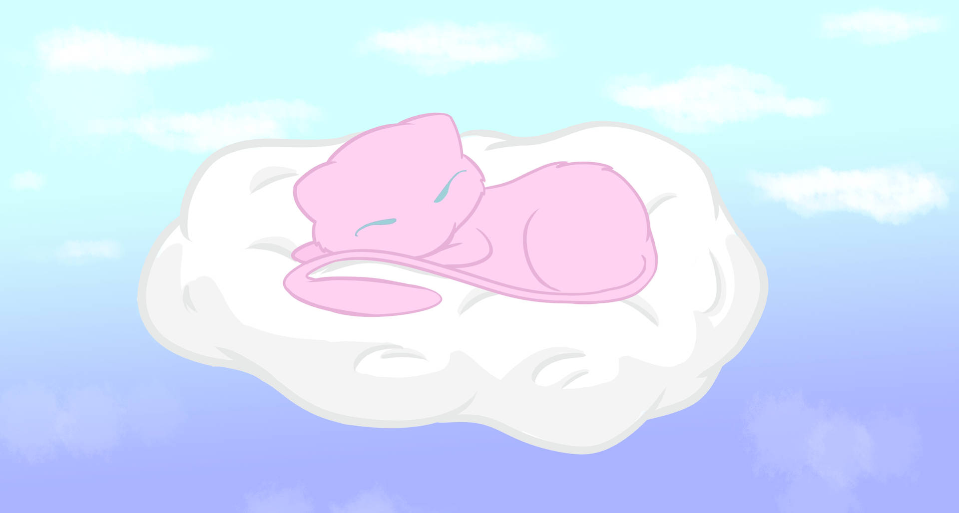 Sleeping Mew In Cloud