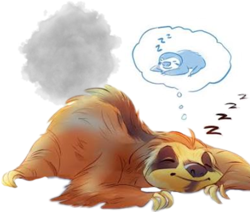 Sleeping Sloth Fart Dream PNG
