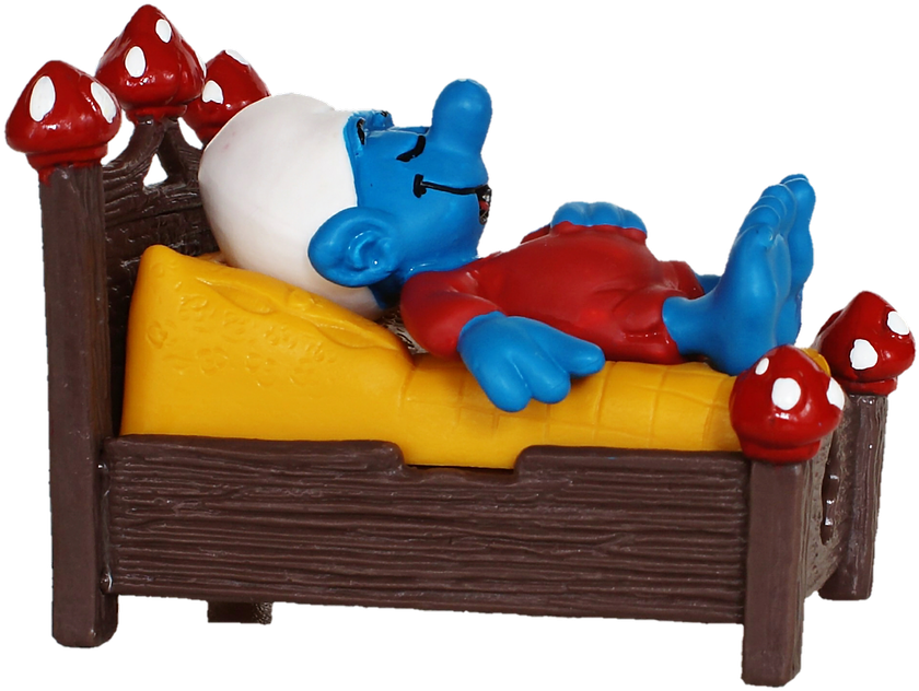 Sleeping Smurf Figurine PNG