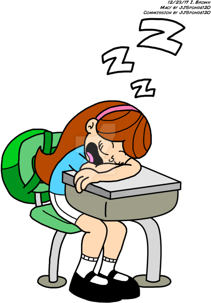 Sleeping Student Cartoon PNG