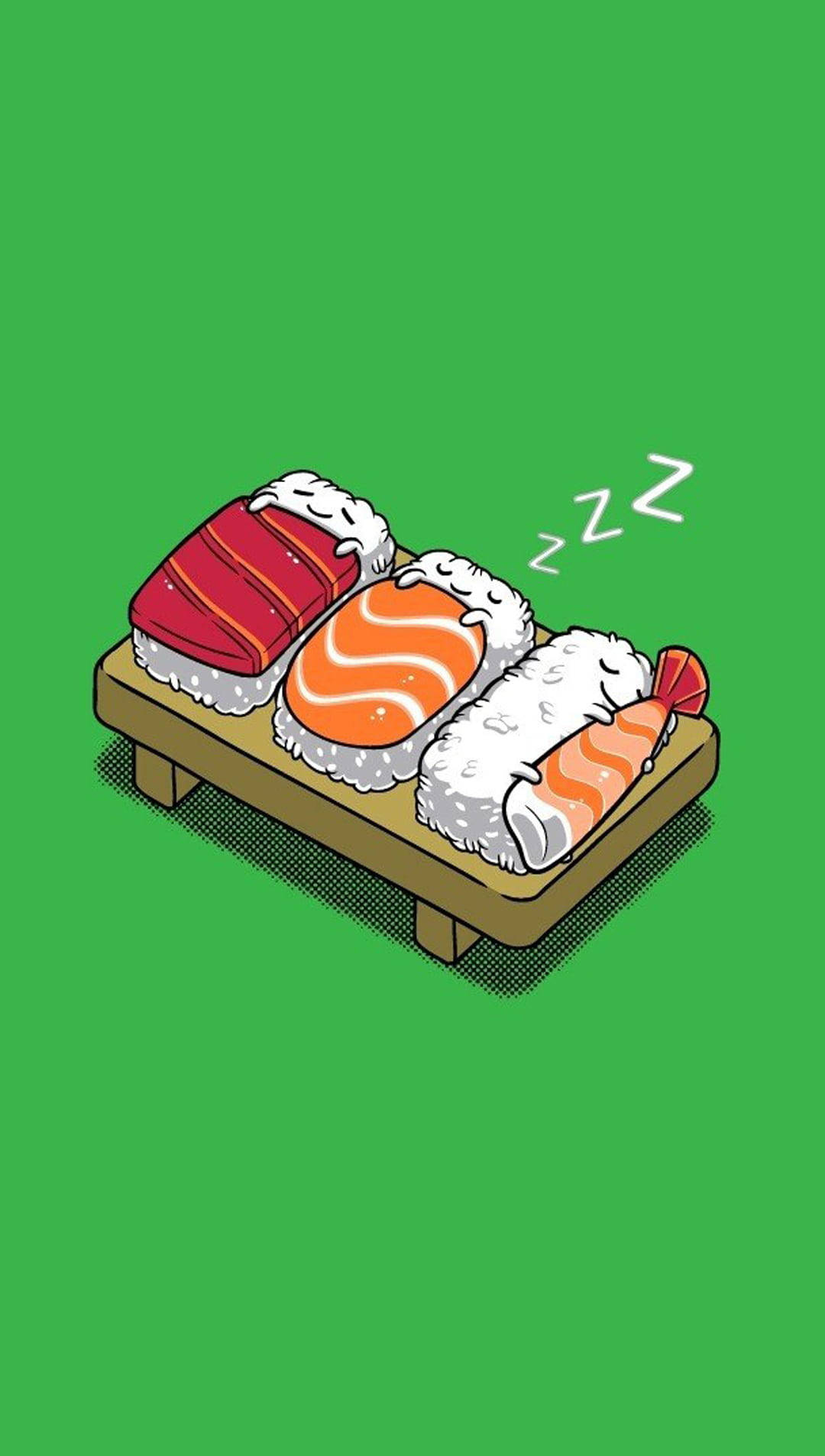 Sleeping Sushi Art Wallpaper