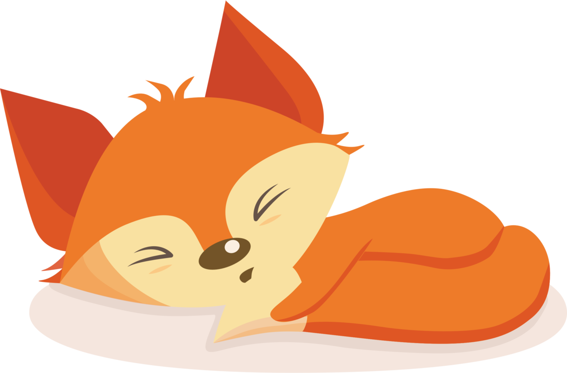 Sleeping_ Fox_ Illustration.png PNG