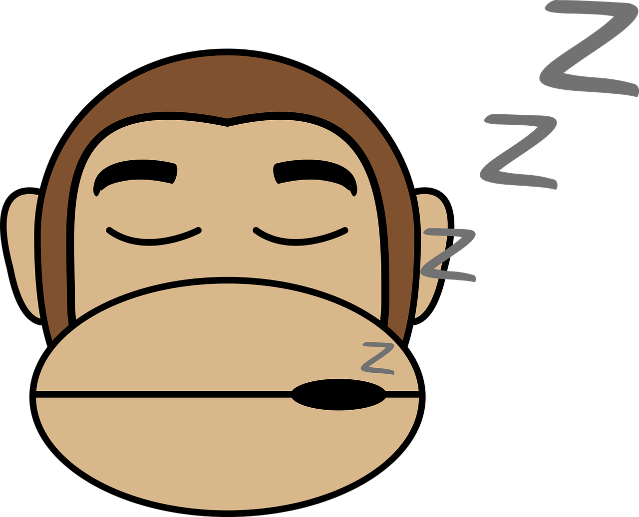 Sleeping_ Monkey_ Emoji_ Vector SVG