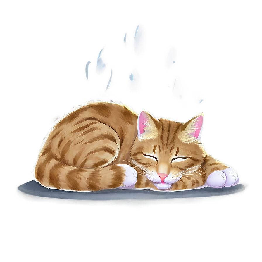 Sleepy Cat Cartoon Png 18 PNG