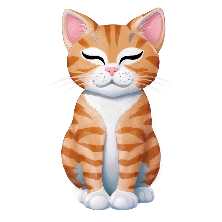 Sleepy Cat Cartoon Png Aco PNG