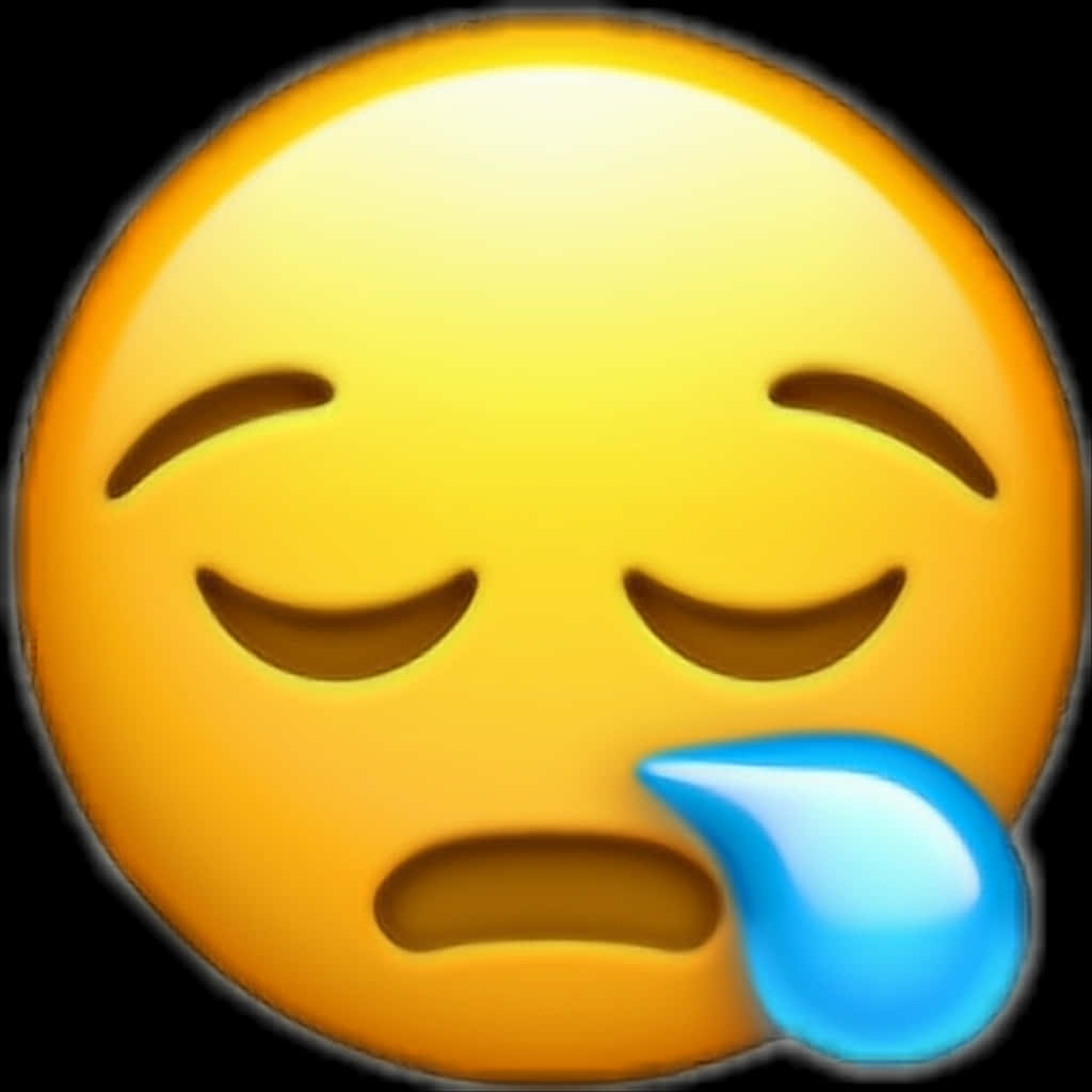 Sleepy Face Emojiwith Drool PNG