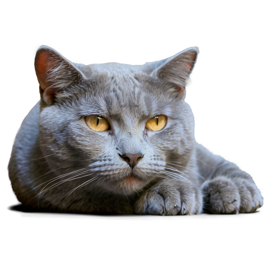 Sleepy Grey Cat Png 96 PNG