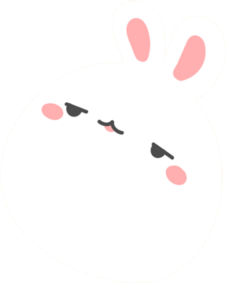 Sleepy Kawaii Bunny PNG