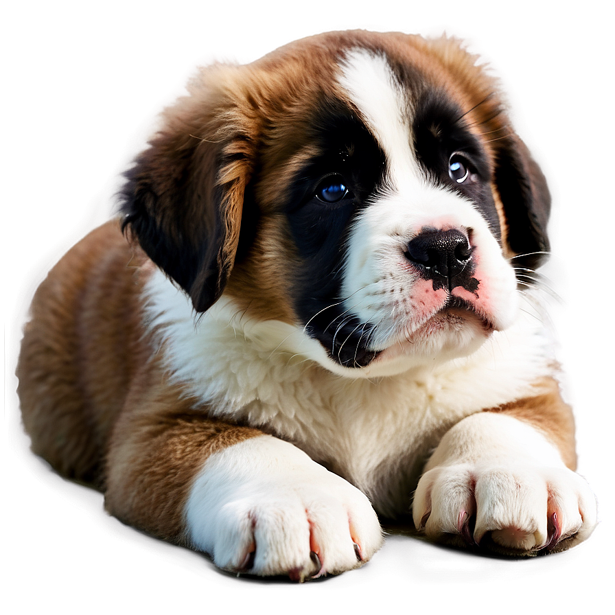 Sleepy Saint Bernard Puppy Png 26 PNG