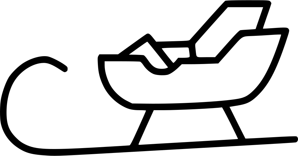 Sleigh Outline Graphic PNG