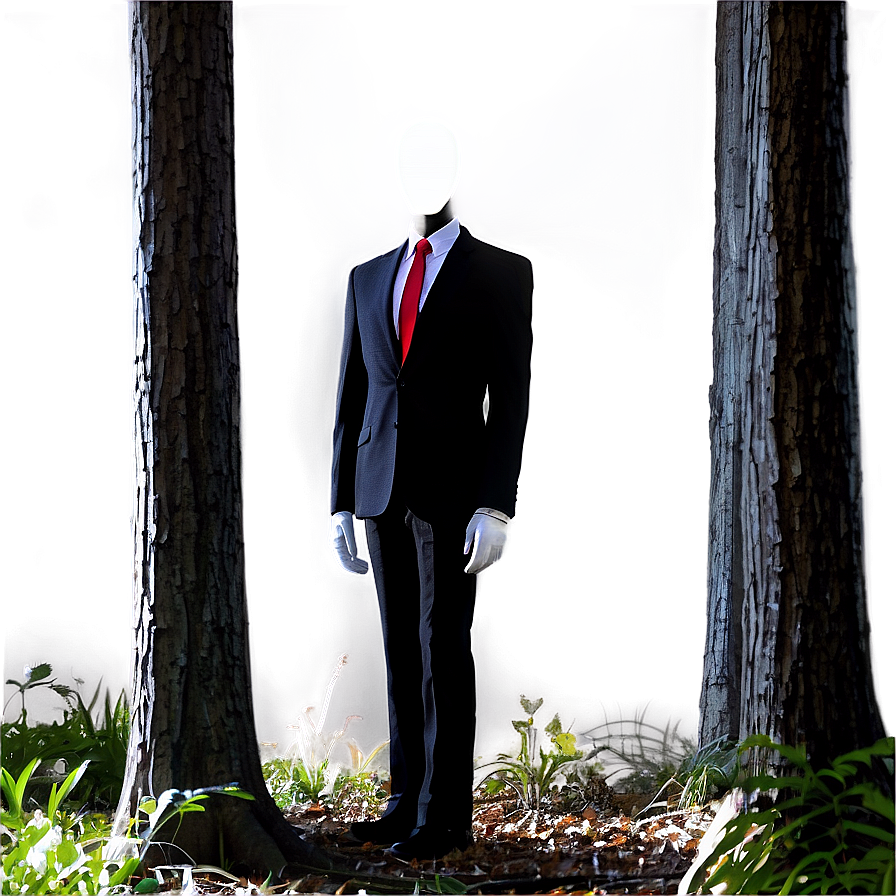 Slender Man In Forest Png 05252024 PNG