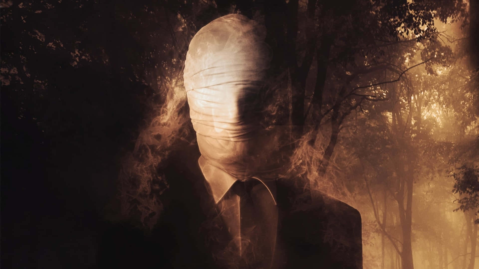 White Covered Face Slender Man Picture