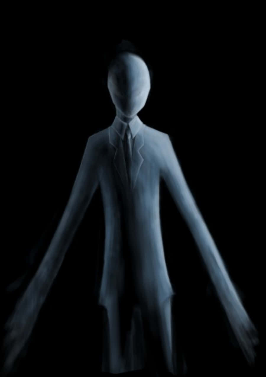 Weird White Slender Man Suit Picture