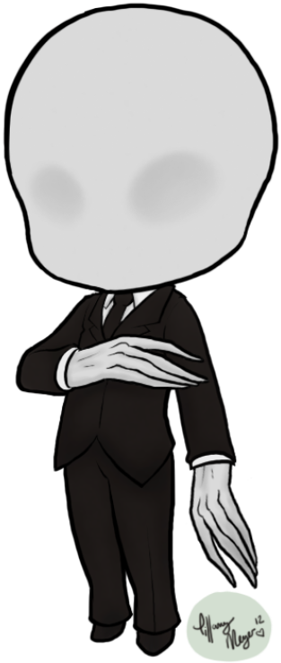 Slender_ Man_ Cartoon_ Character PNG